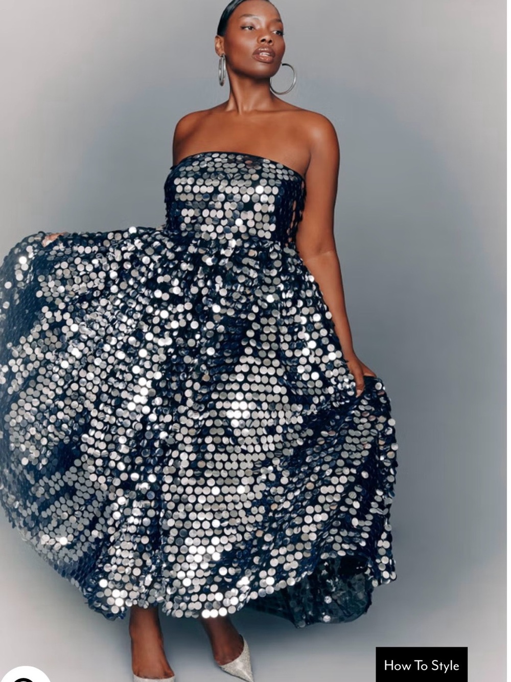 Eloquii Paillette Dress With Big Skirt - Picture 4 of 7